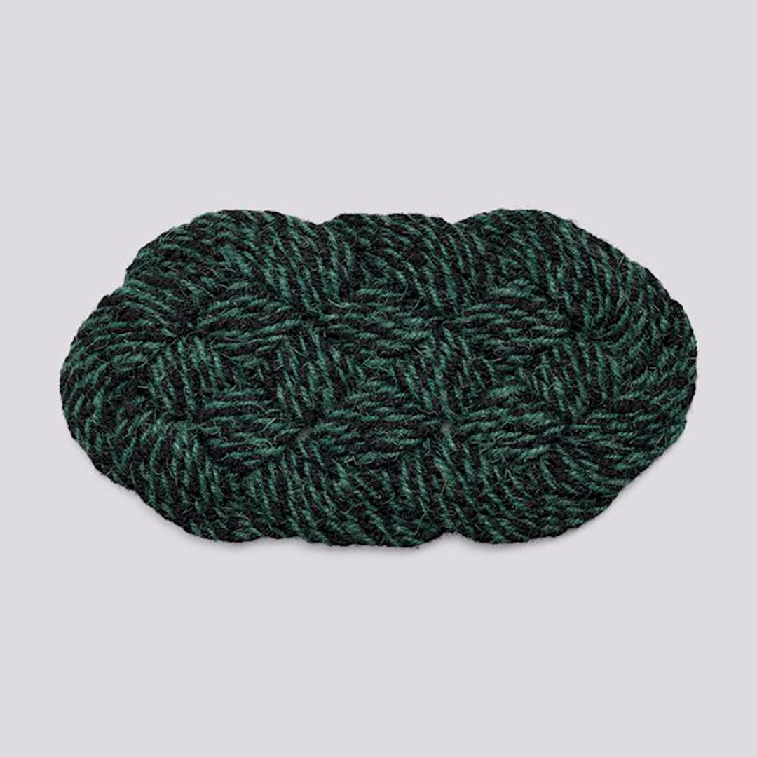 Coco Door Mat Swirl-Green & Black
