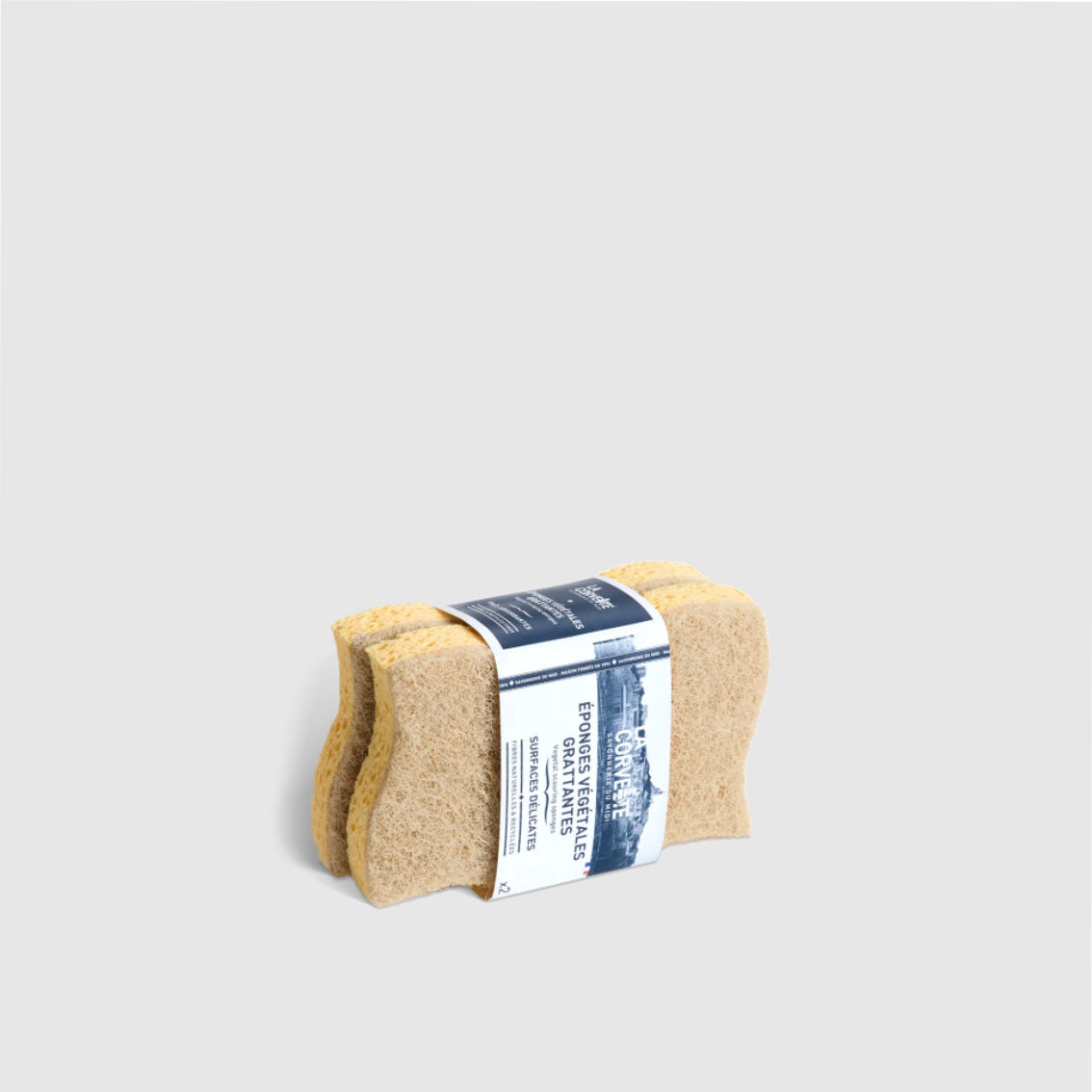 Vegetable Sponge with Scouring Pad for Delicate Surfaces _ 2 units