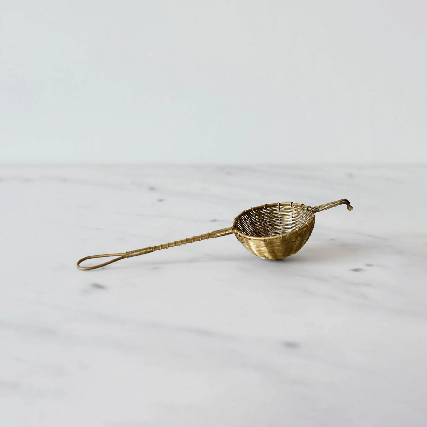 Small Woven Brass Tea Strainer