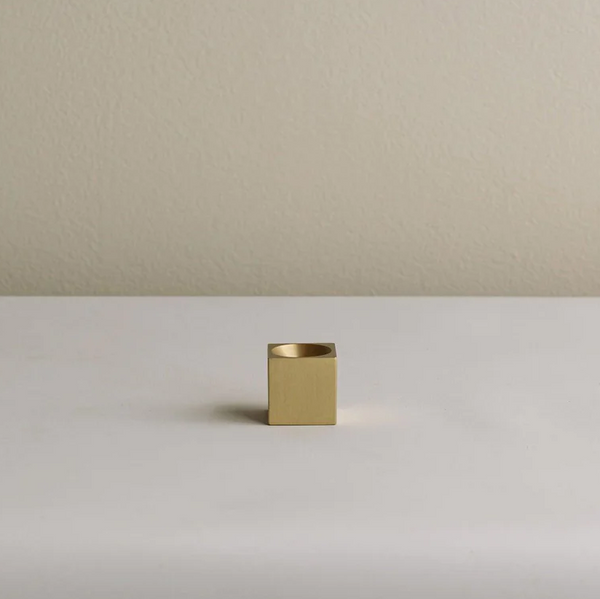 Cubic Brass Incense Holder