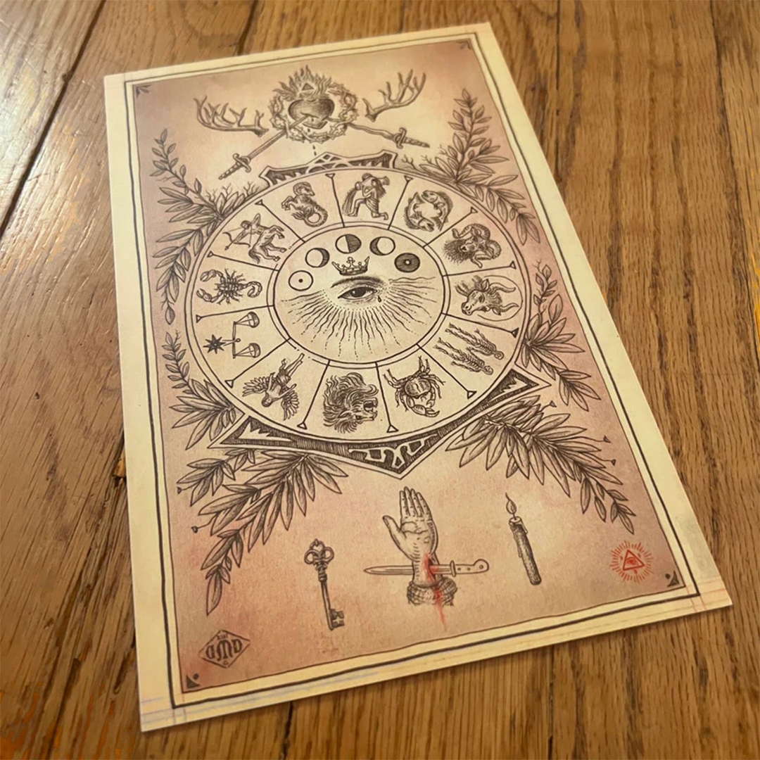 Horoscopy: Zodiac Postcard