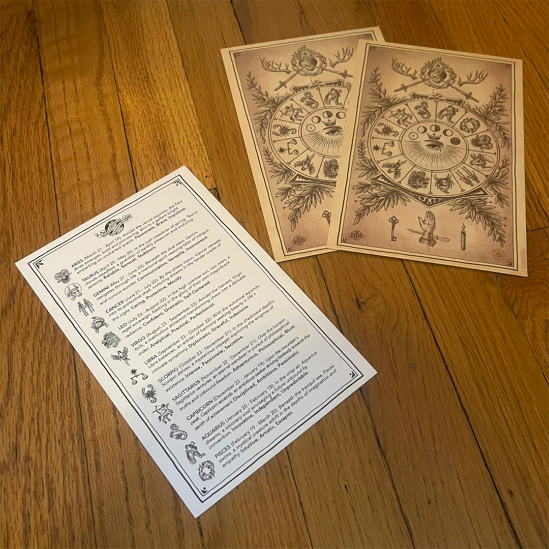 Horoscopy: Zodiac Postcard