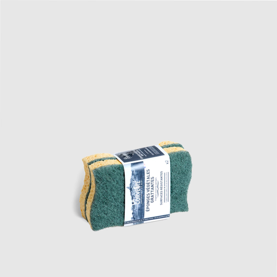 Vegetable Sponge with Scouring Pad for Tough Surfaces _ 2 units