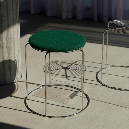 Wire Stool with Seat Pad