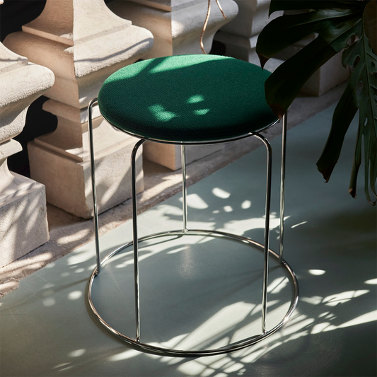 Wire Stool with Seat Pad