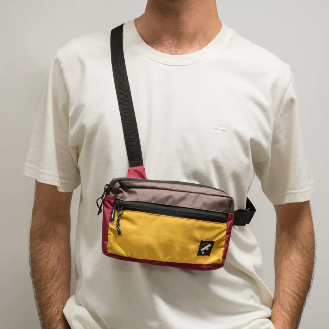 Recycled Crossbody Bag . Honey