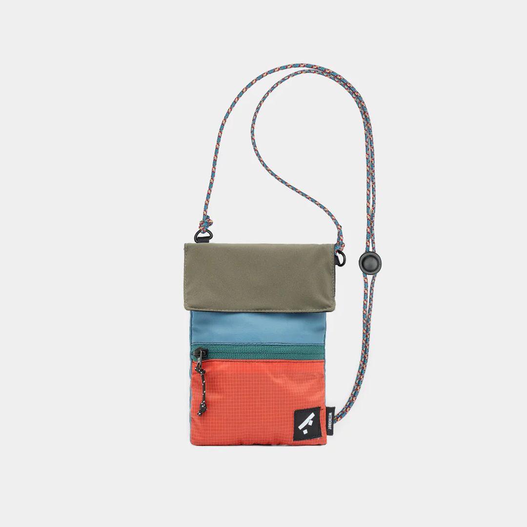 Recycled Phone Bag . Bottle Green