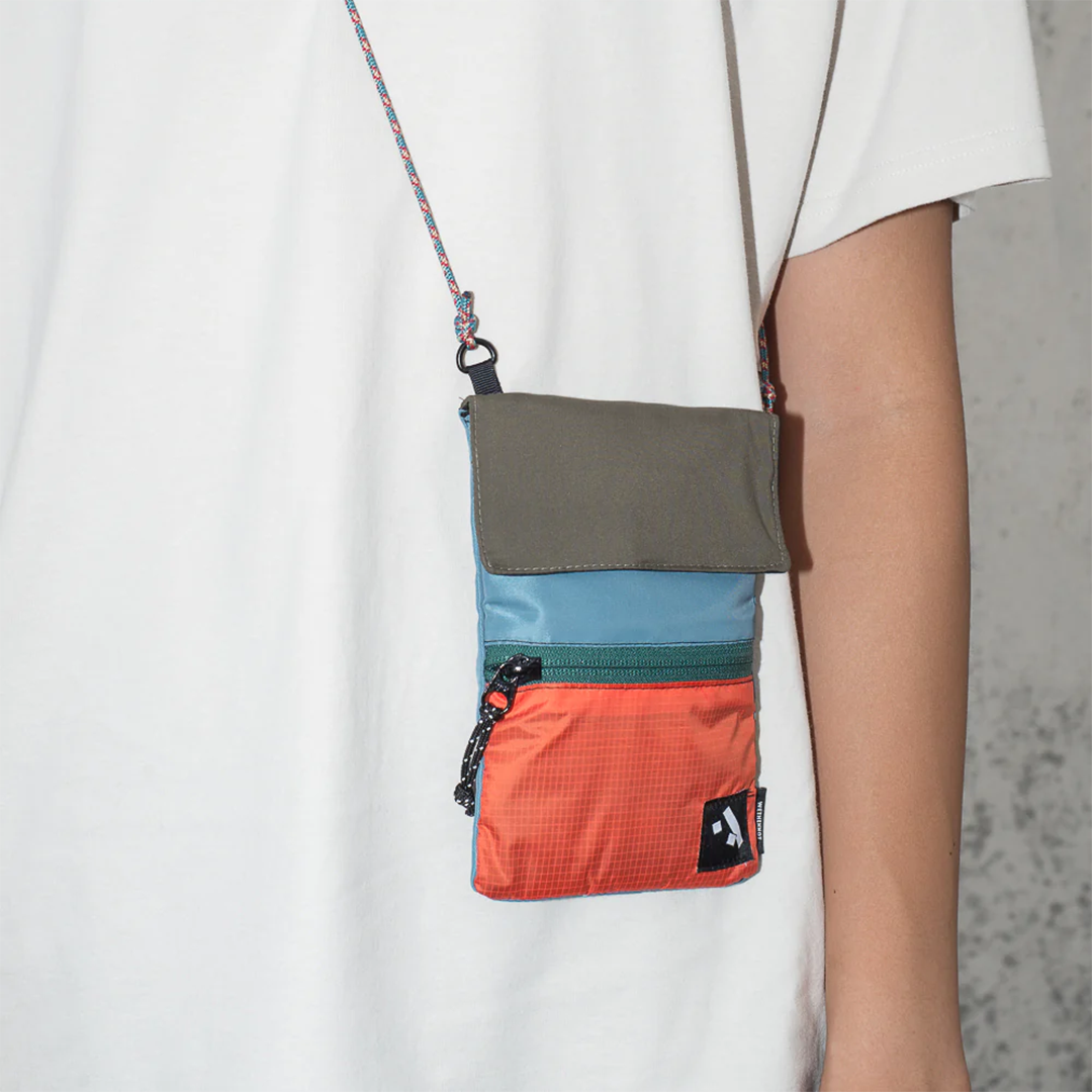 Recycled Phone Bag . Bottle Green