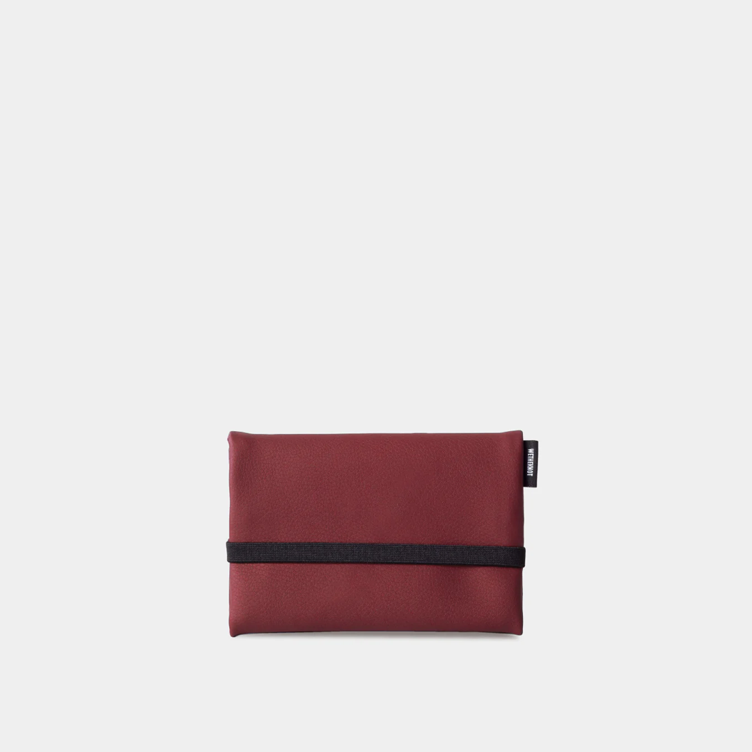 Vegan Leather Pouch . Cherry