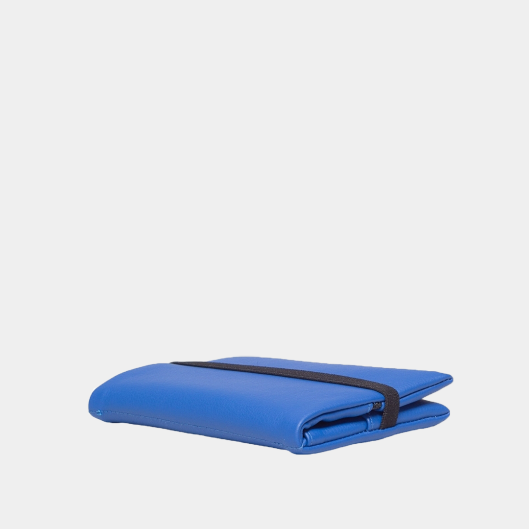 Vegan Leather Pouch . Blue