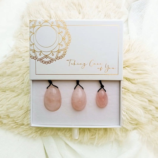 Yoni Egg Set _ Rose Quartz