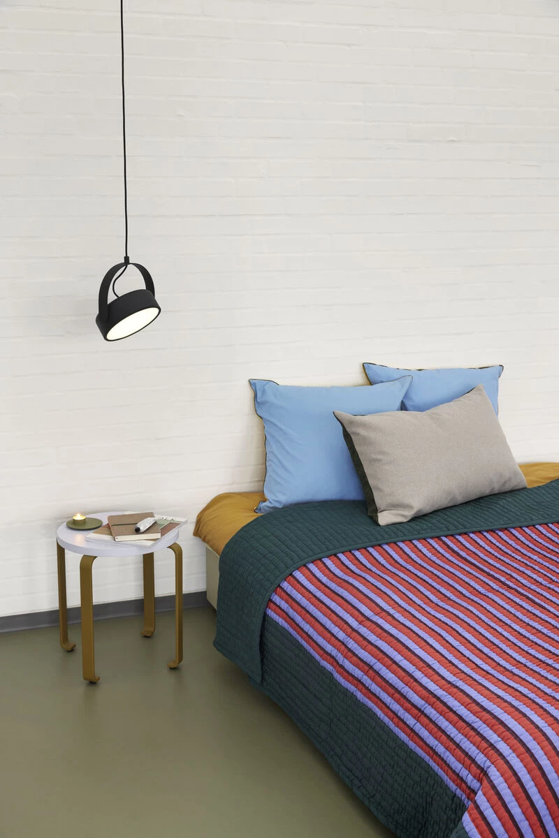 Twist Bedspread Stripe _ Petrol