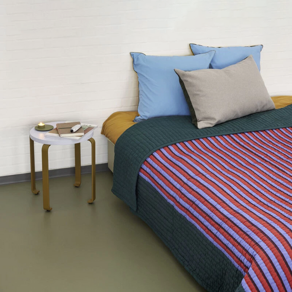 Twist Bedspread Stripe _ Petrol