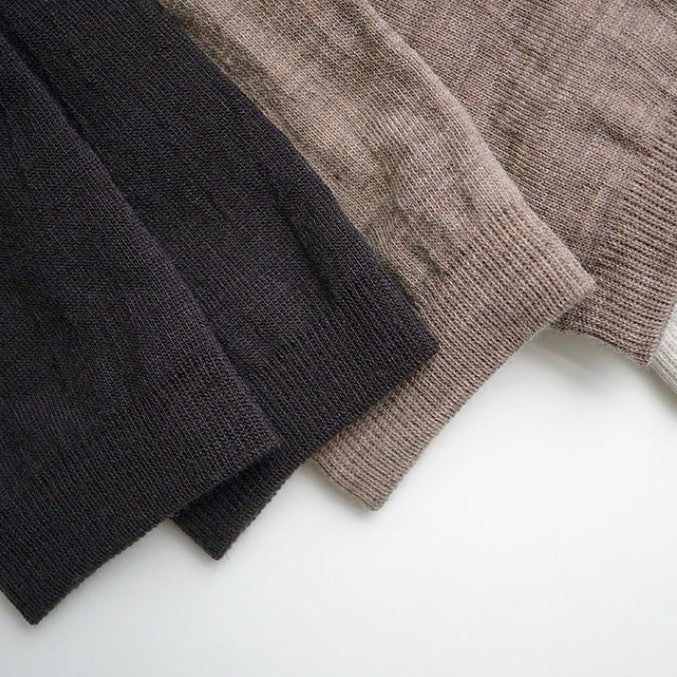 Silk Wool Double-faced Socks _ Brown or Dark Mocha