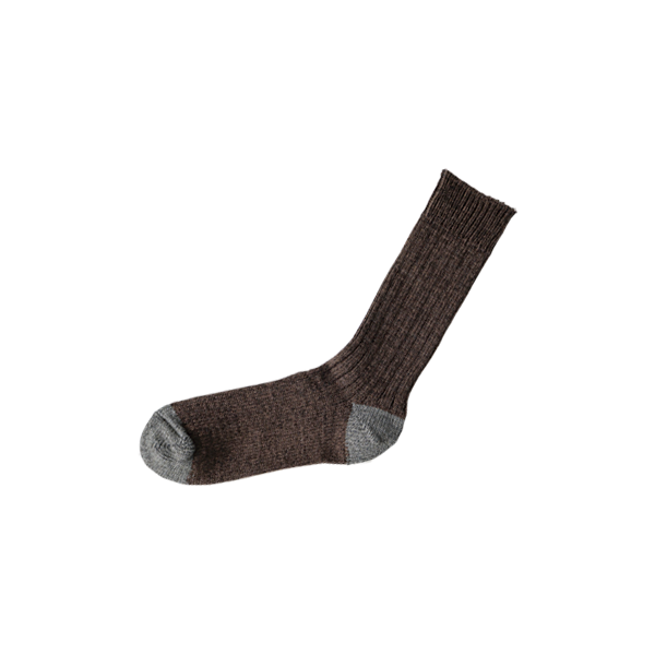 Recycled Cotton Ribbed Socks _ Light Grey, Charcoal or Brown