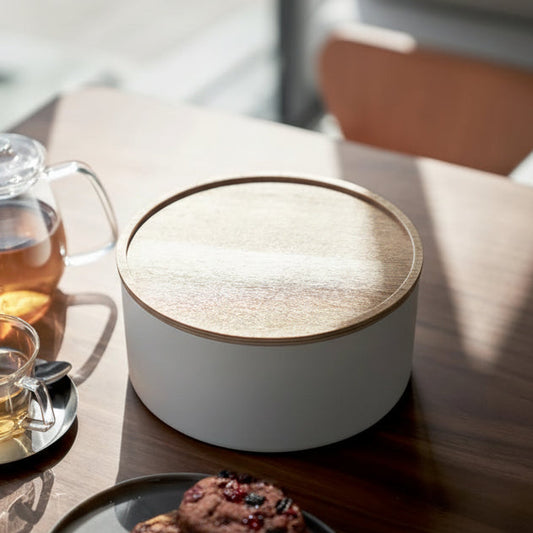 Deep Storage Case With Lid Round