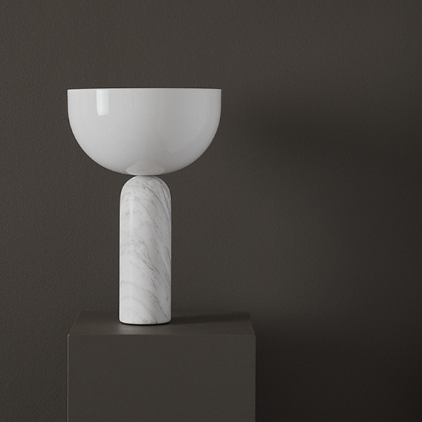 Kizu Table Lamp _ White Marble, Small