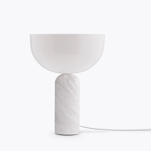 Kizu Table Lamp _ White Marble, Small