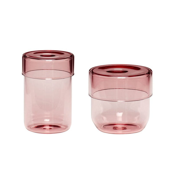 Pop Storage Jars Set of 2 _ Pink