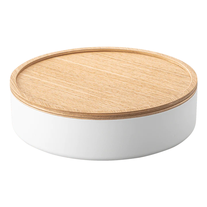Storage Case With Round Lid _ Black or White