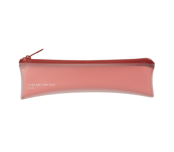 Clear Soft Pen Case _ Red